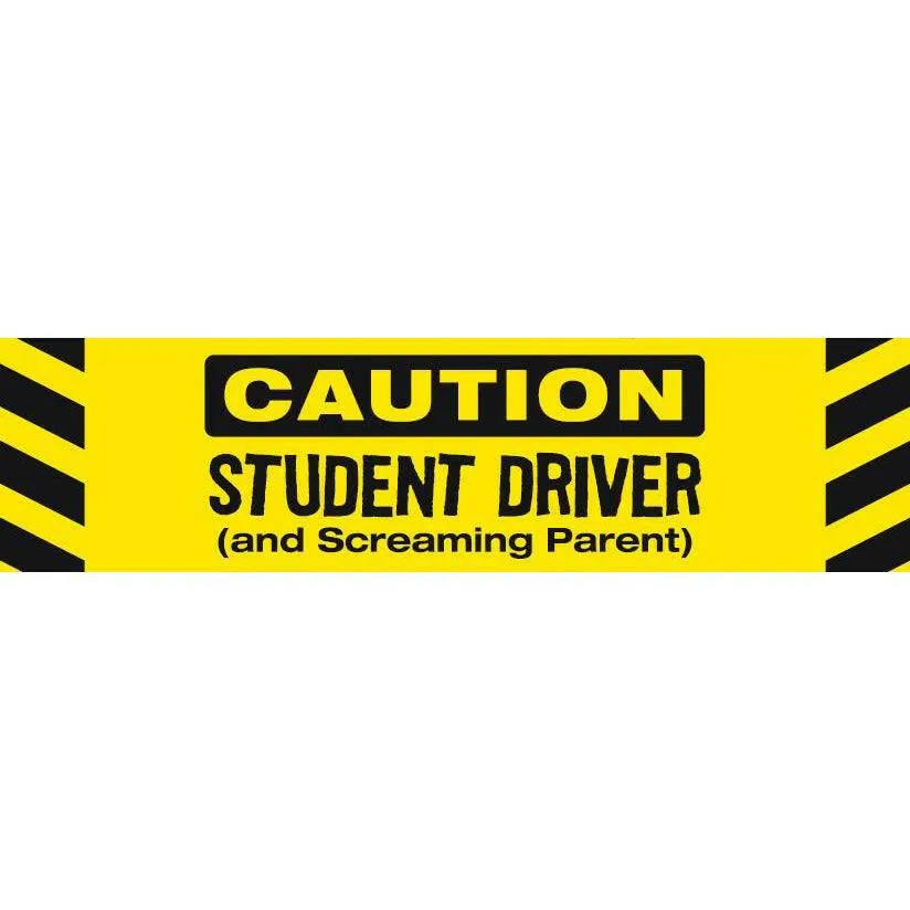 Caution Student Driver and Screaming Parent Car Magnet