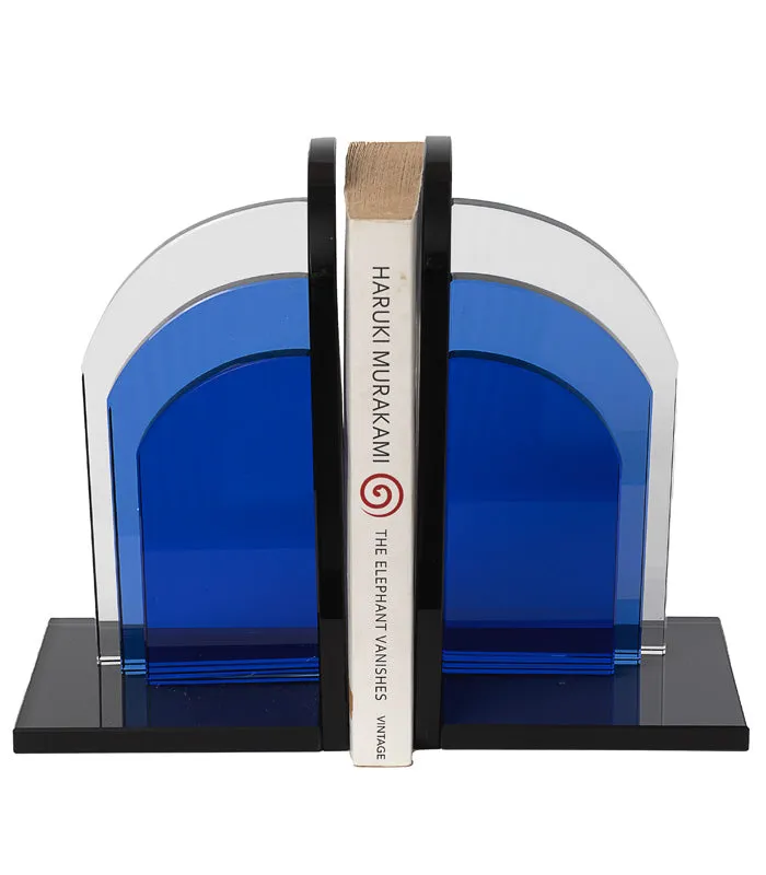Cobalt Crystal Bookends