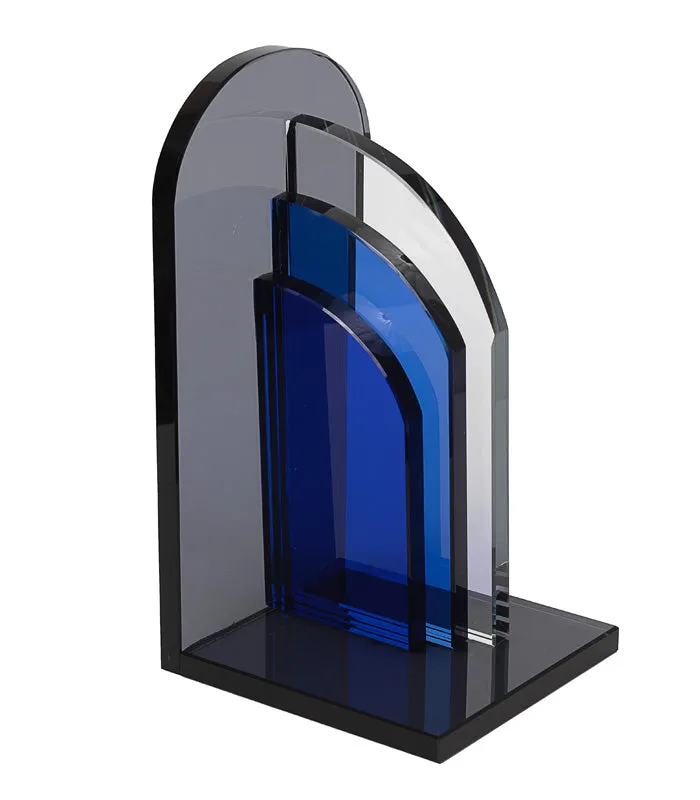 Cobalt Crystal Bookends