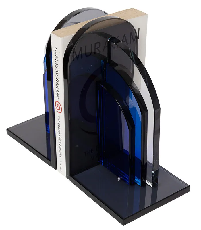 Cobalt Crystal Bookends