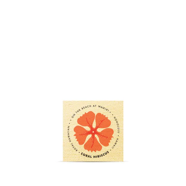 Coral Hibiscus Magnet