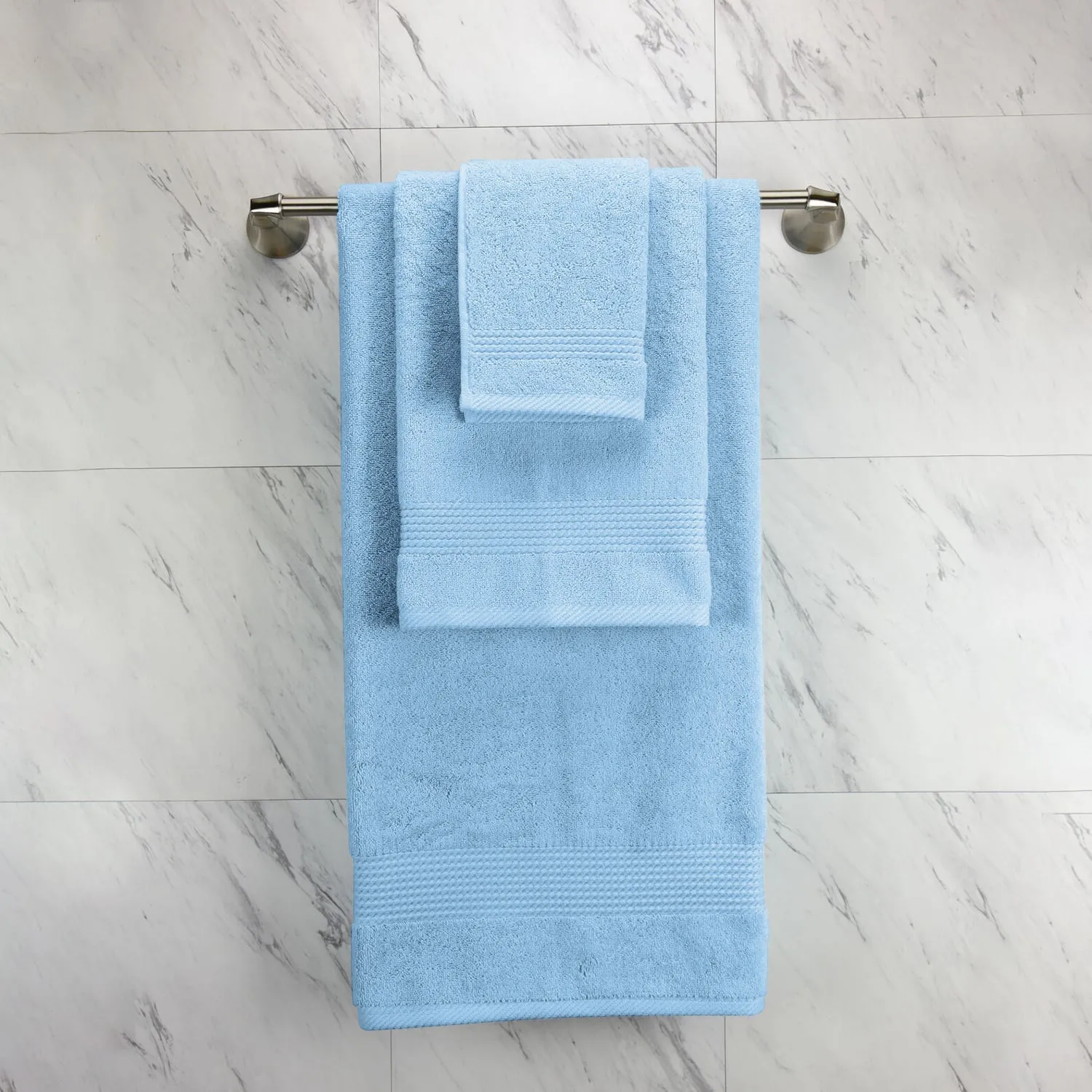 Cotton Home Ultimate Towel Collection - 6 Piece Bundle Sky Blue