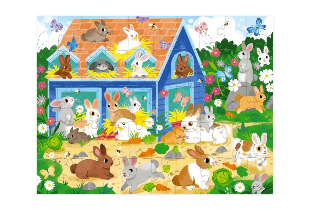 Crocodile Creek 50-Piece Bunny House Puzzle