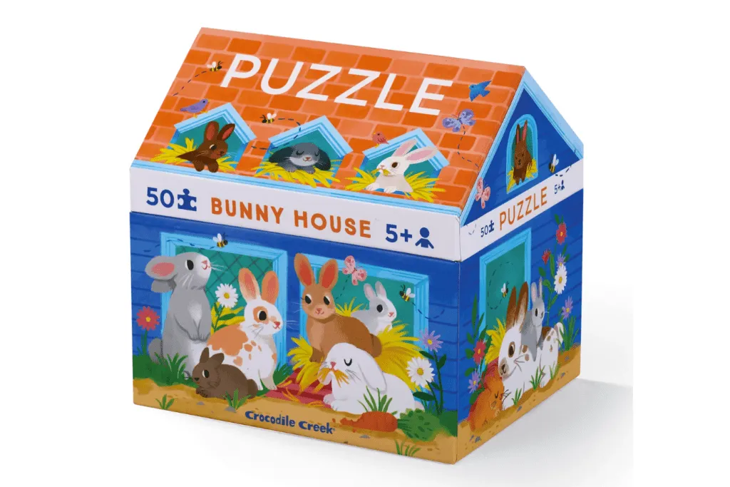 Crocodile Creek 50-Piece Bunny House Puzzle