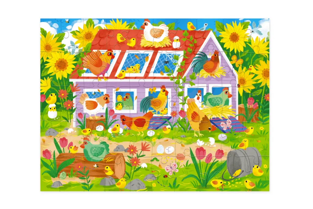 Crocodile Creek 50-Piece Chicken Coop Puzzle