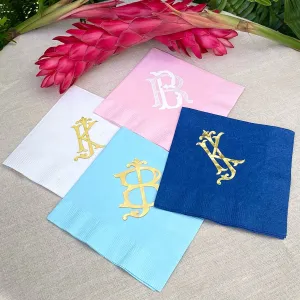 Custom Monogrammed 3ply Napkins
