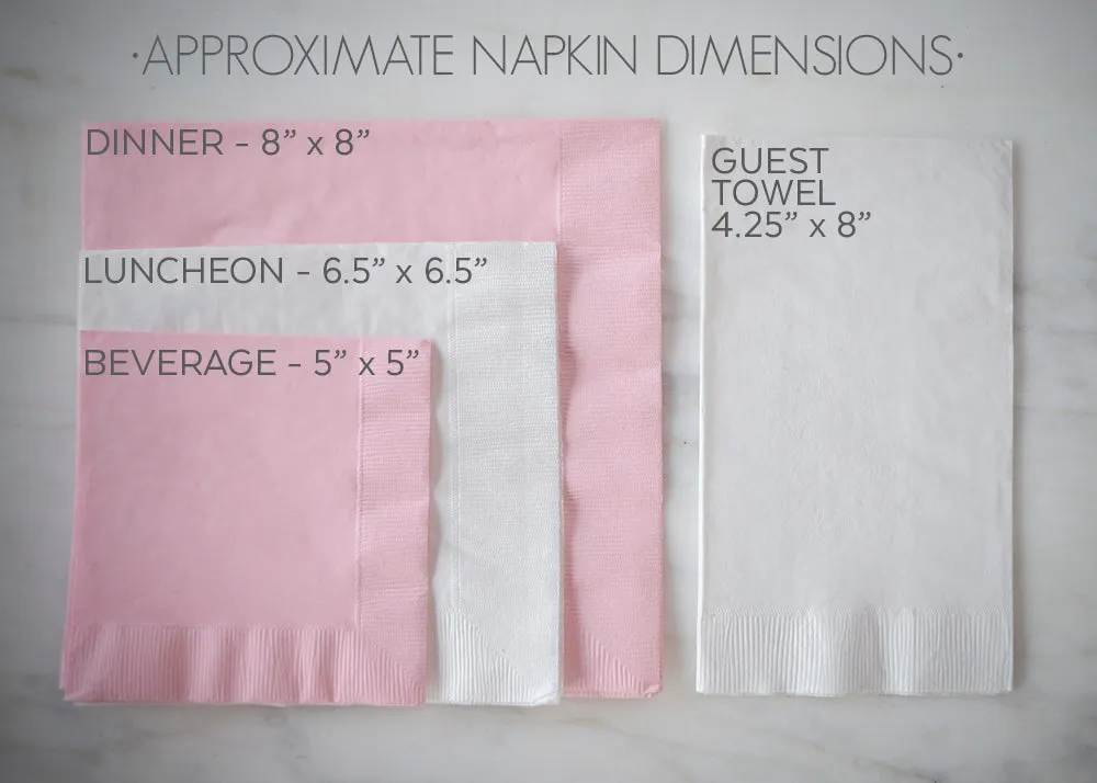 Custom Monogrammed Wedding Napkins