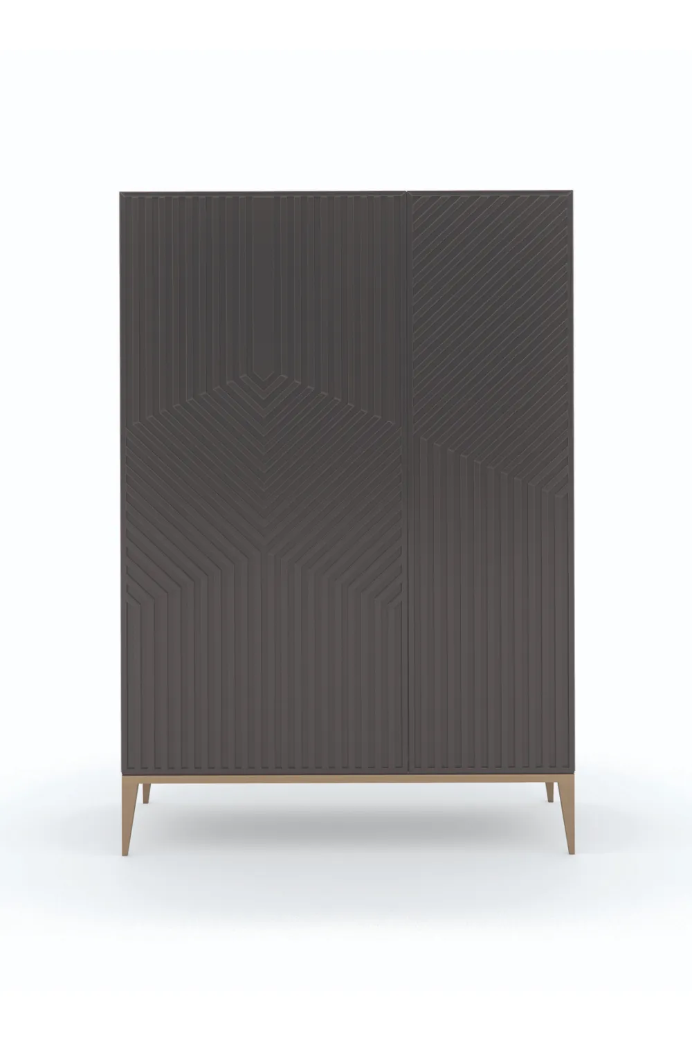 Dark Brown Graphic Cabinet | Caracole Out of Line