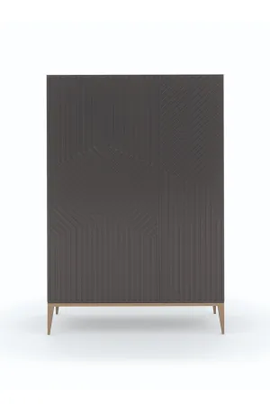 Dark Brown Graphic Cabinet | Caracole Out of Line