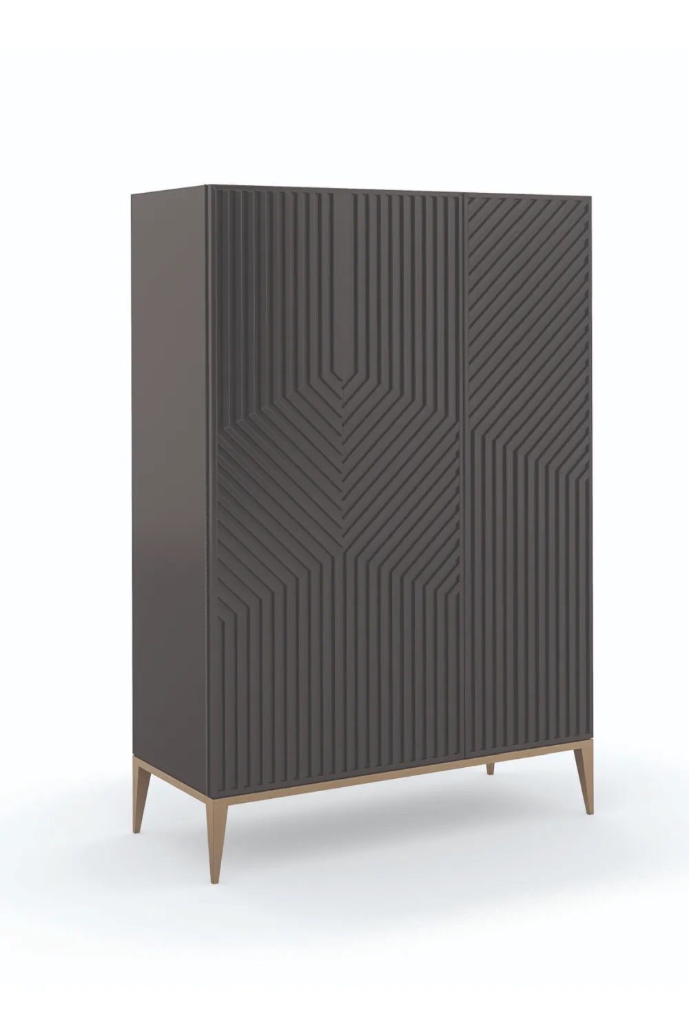 Dark Brown Graphic Cabinet | Caracole Out of Line