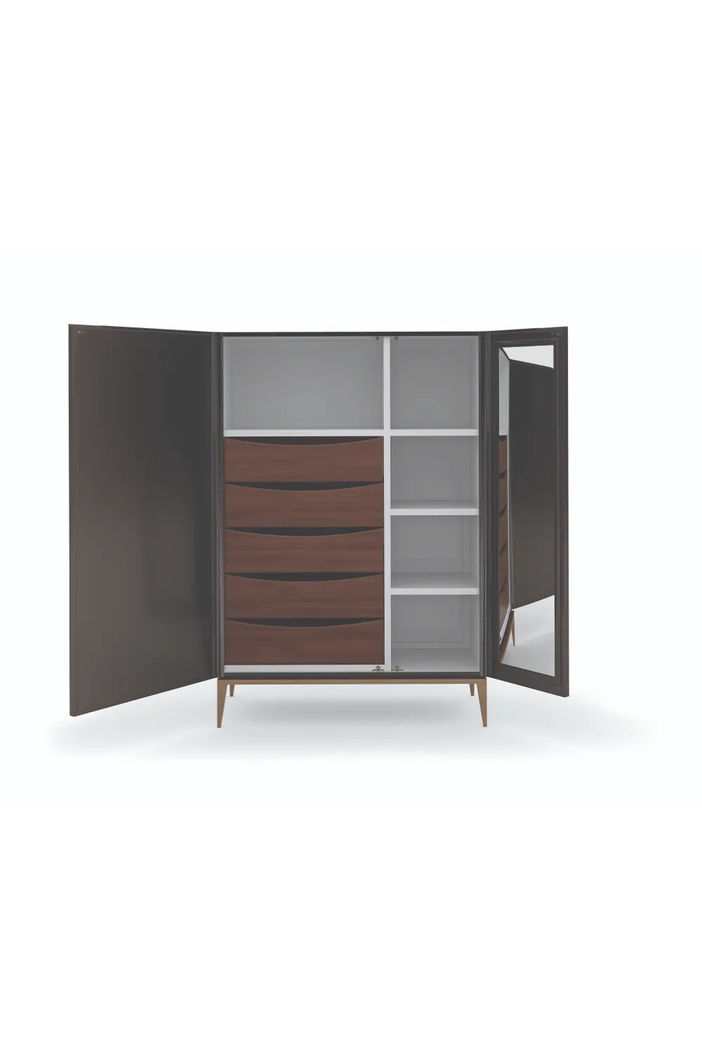 Dark Brown Graphic Cabinet | Caracole Out of Line