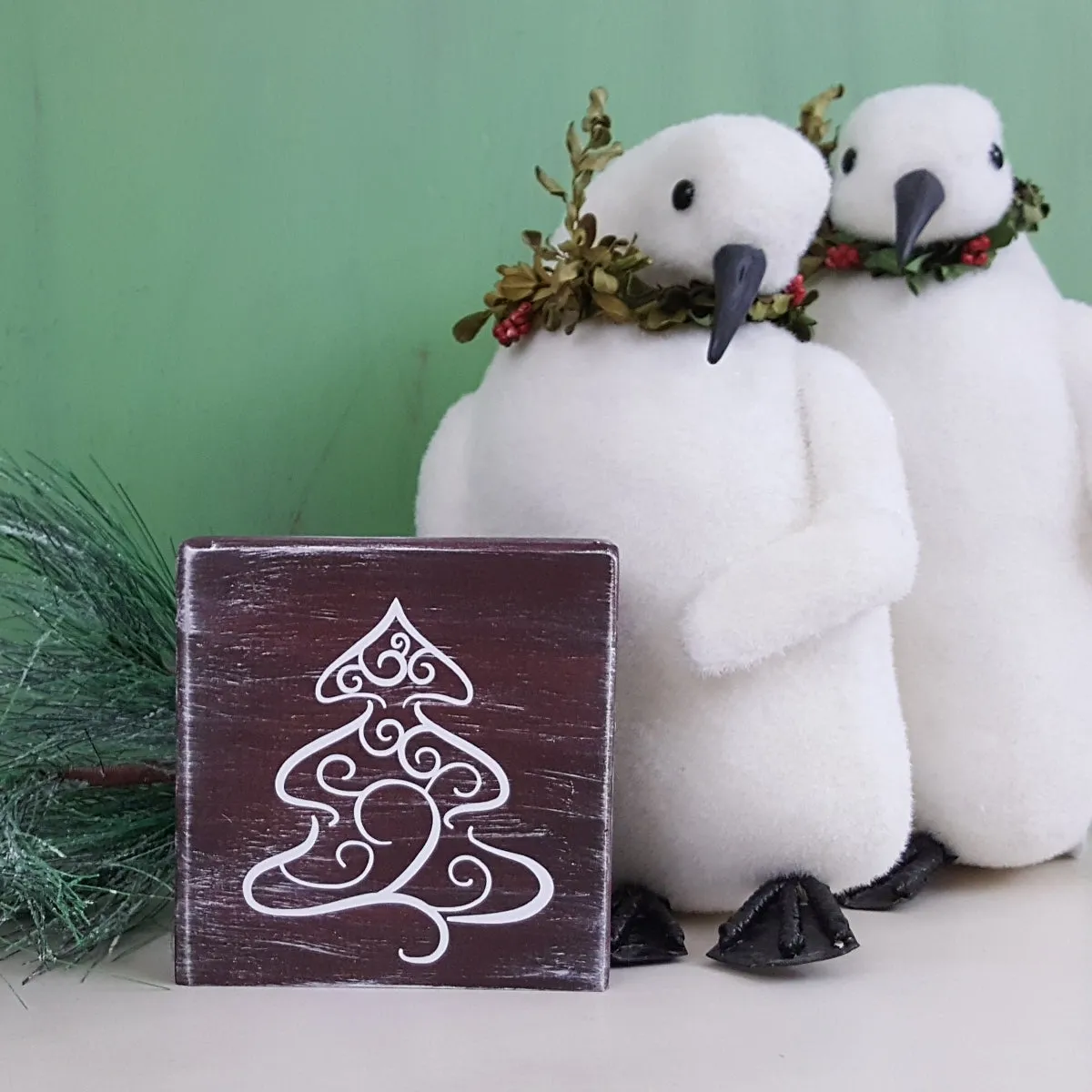 Decorative Wood Tile | Christmas Tree