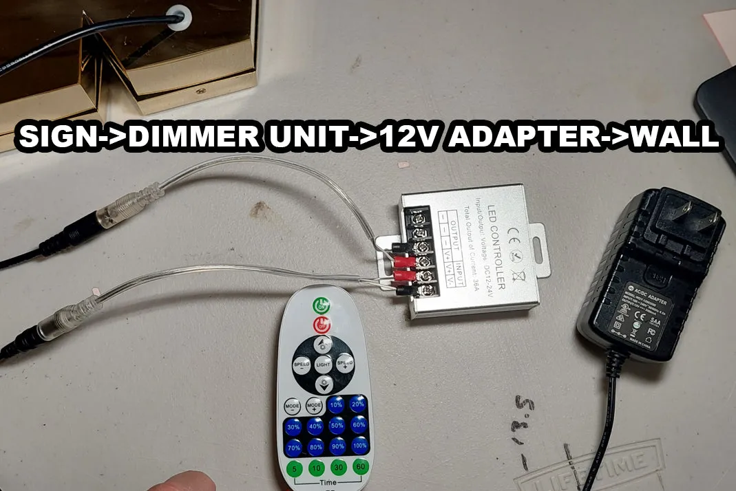 DIMMER UNIT   REMOTE CONTROL ADD-ON FOR SIGNS