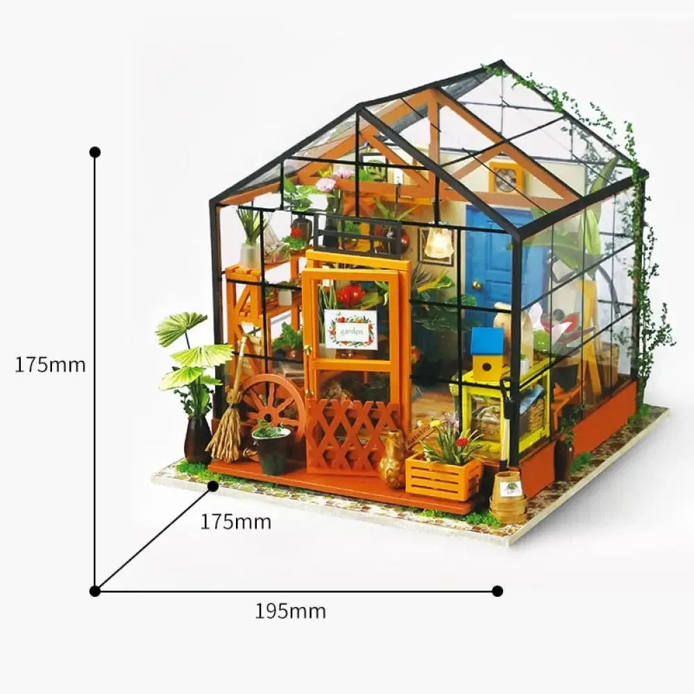 Diy House with Furniture Study Room Simons Coffee Children Adult Doll House Miniature Dollhouse Wooden Kits Toy