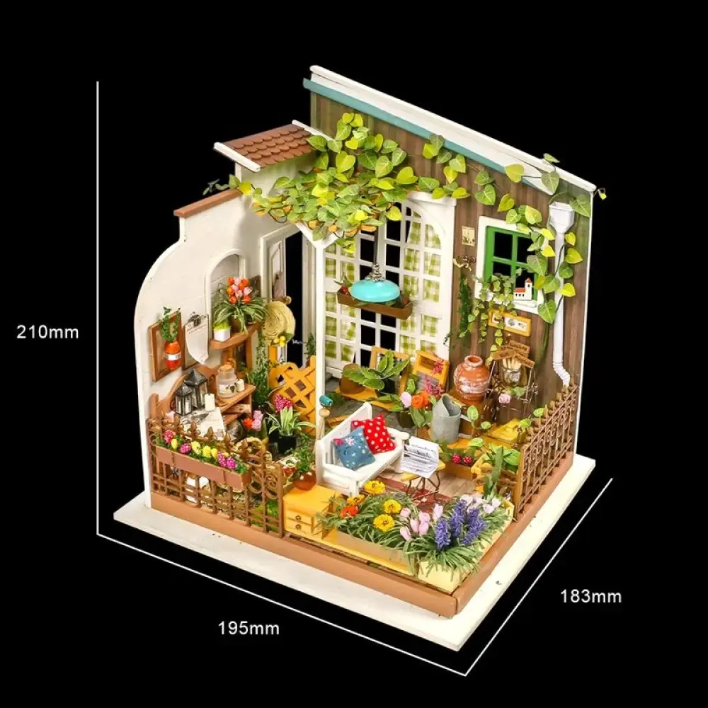 Diy House with Furniture Study Room Simons Coffee Children Adult Doll House Miniature Dollhouse Wooden Kits Toy