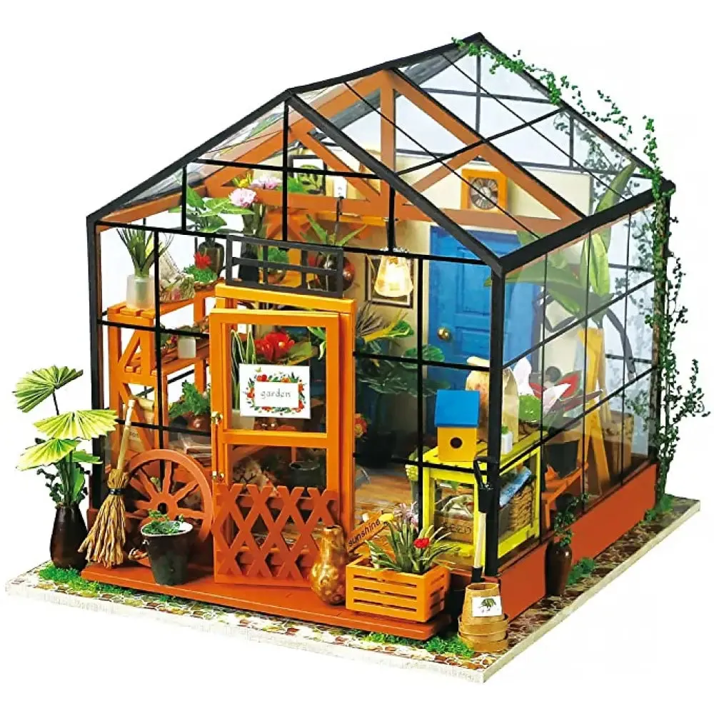 Diy House with Furniture Study Room Simons Coffee Children Adult Doll House Miniature Dollhouse Wooden Kits Toy