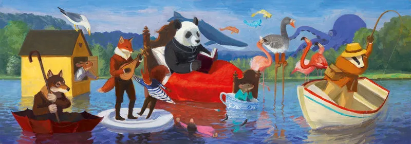 Djeco - Puzzle Gallery 350pcs -Summer Lake