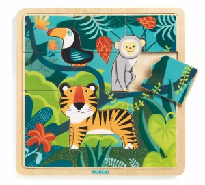 Djeco Wooden Puzzle - Puzzlo Jungle