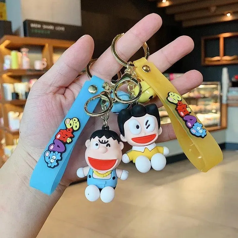 Doraemon Silicon Keychain With Bagcharm And Strap (Select From Drop Down Menu)