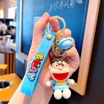 Doraemon Silicon Keychain With Bagcharm And Strap (Select From Drop Down Menu)
