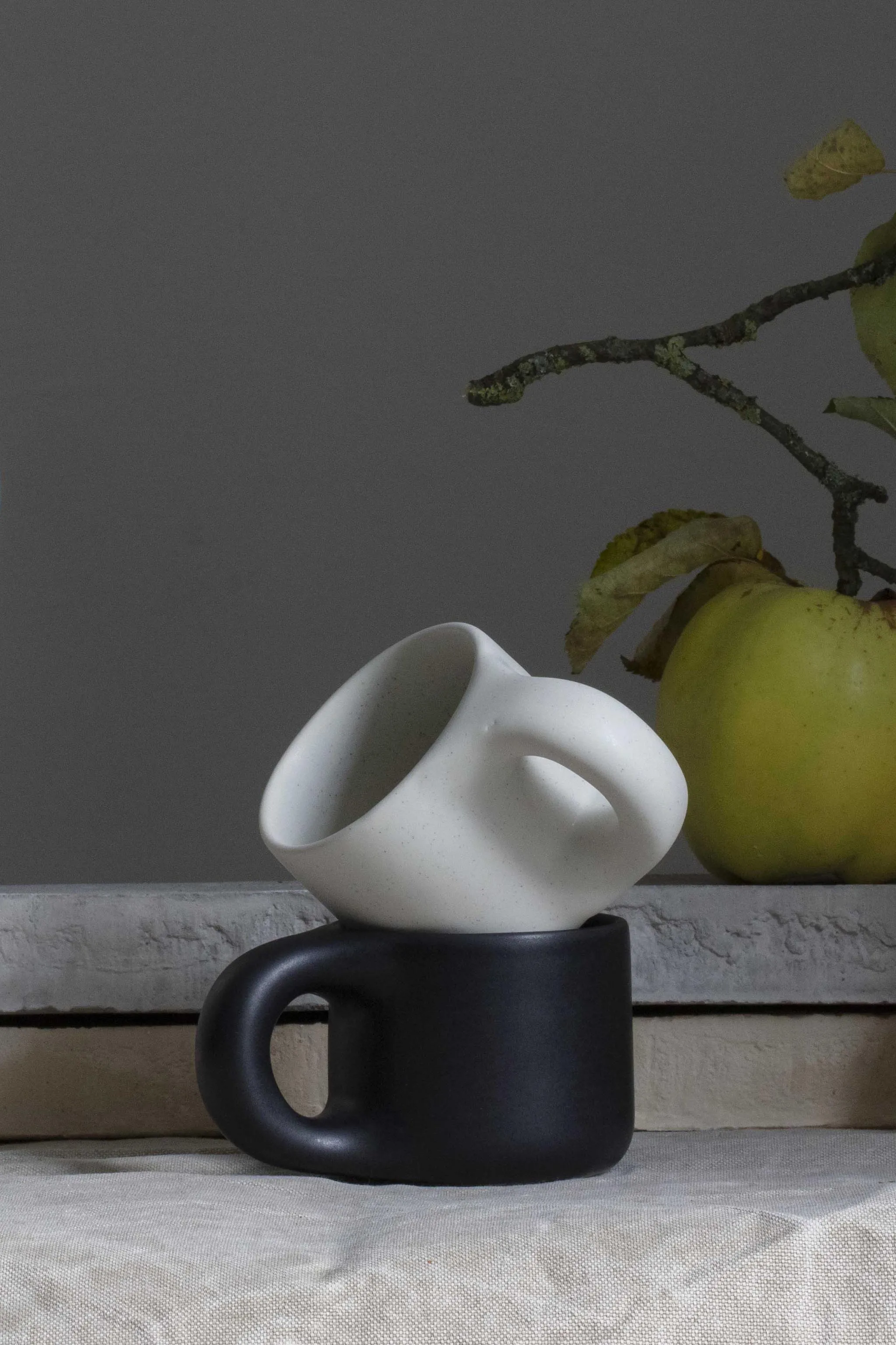 DOUGH MUG PAIR / CHARCOAL