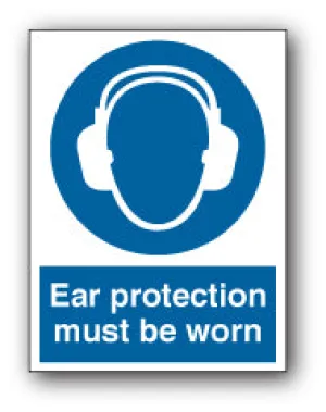 Ear protection must be worn