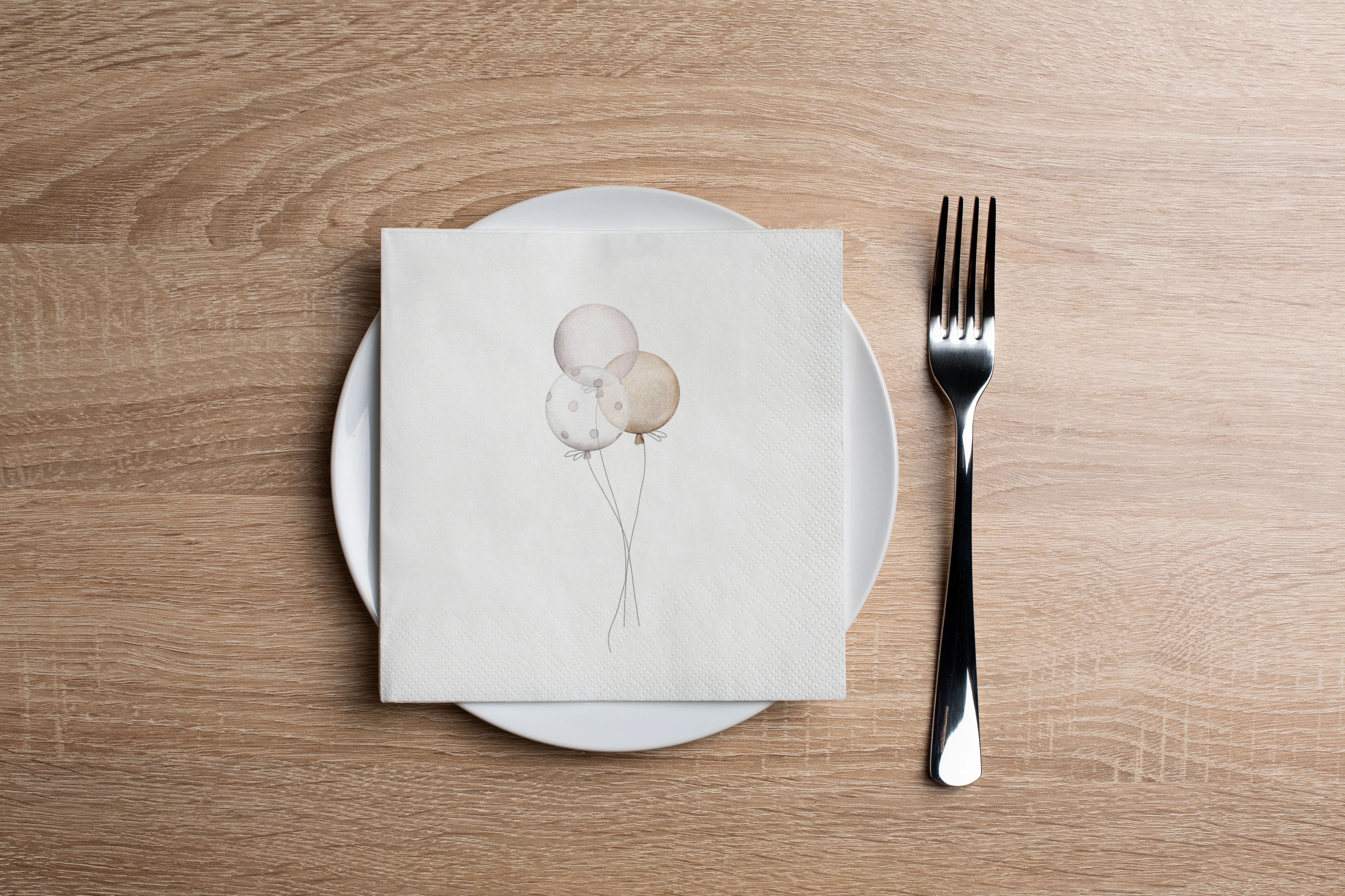 Elegant Balloon Cocktail Napkin
