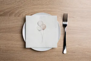Elegant Balloon Cocktail Napkin