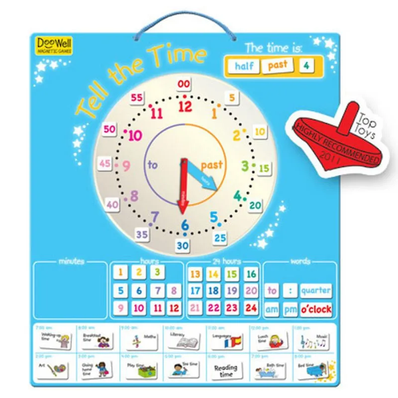 Fiesta Tell The Time Large Magnetic Chart