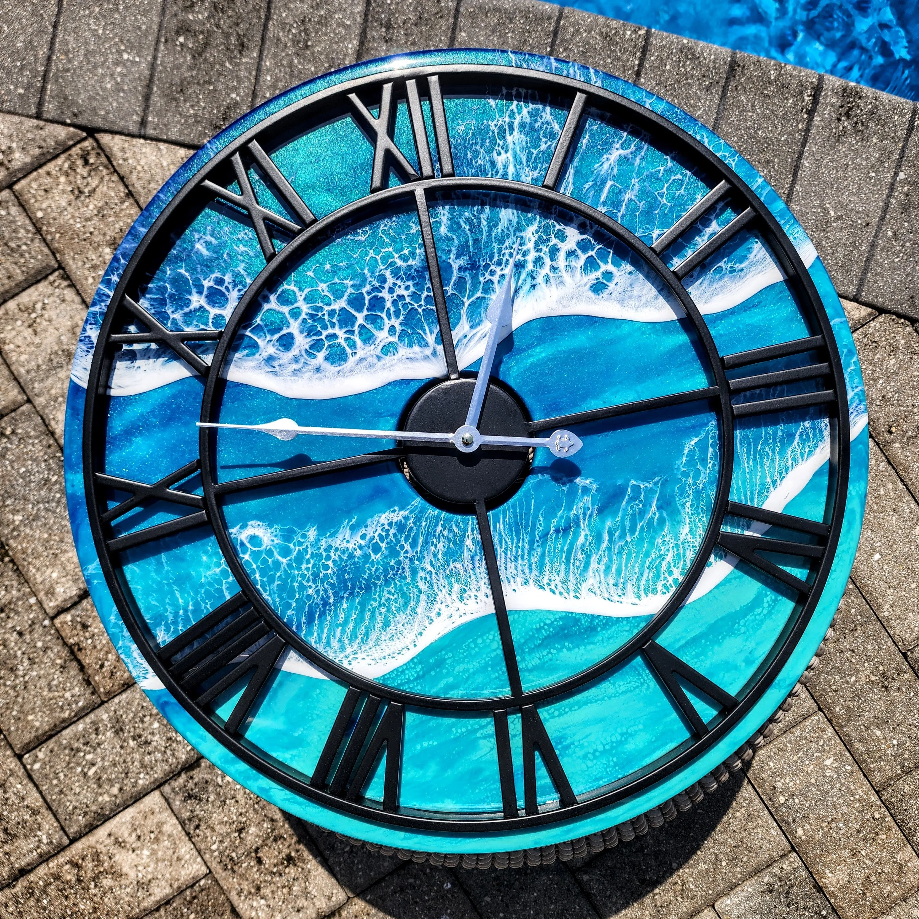 Floating Wave 20" Clock