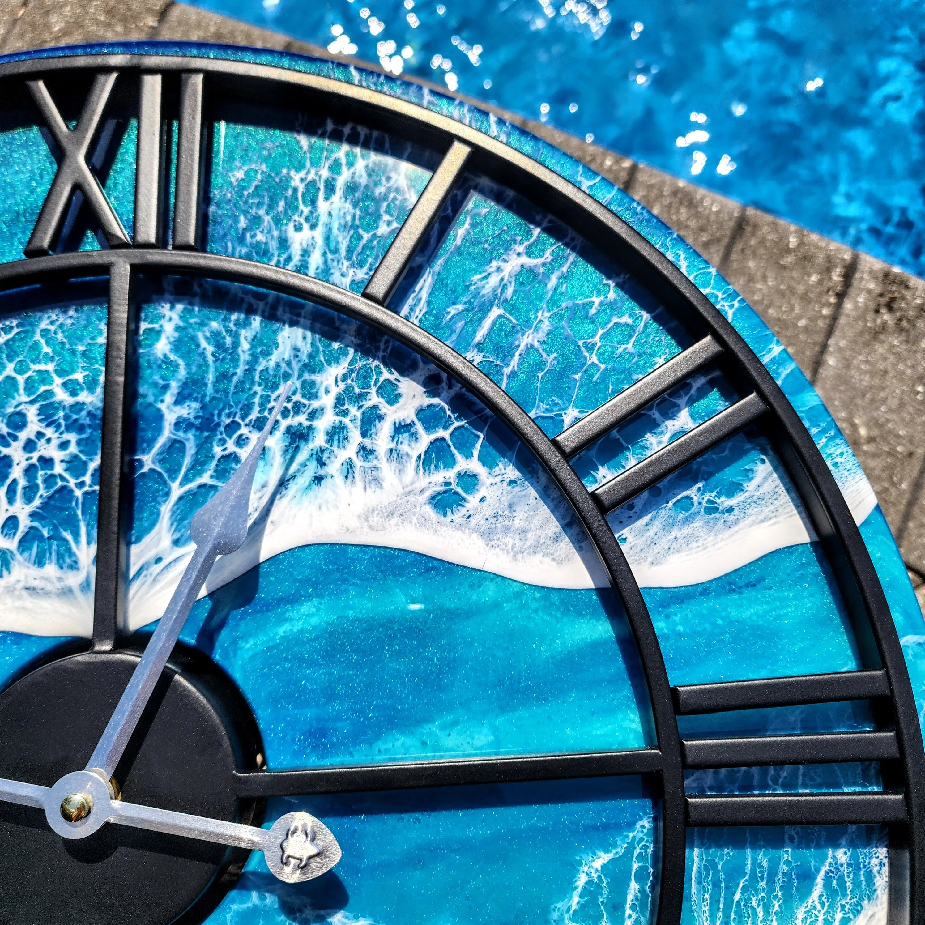 Floating Wave 20" Clock