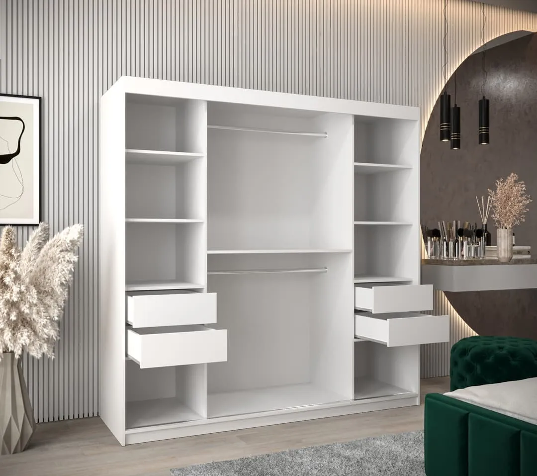 Flutes II Sliding Door Wardrobe 200cm