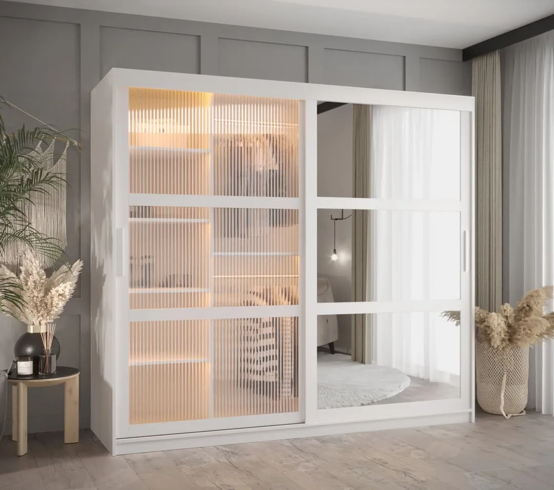 Flutes II Sliding Door Wardrobe 200cm