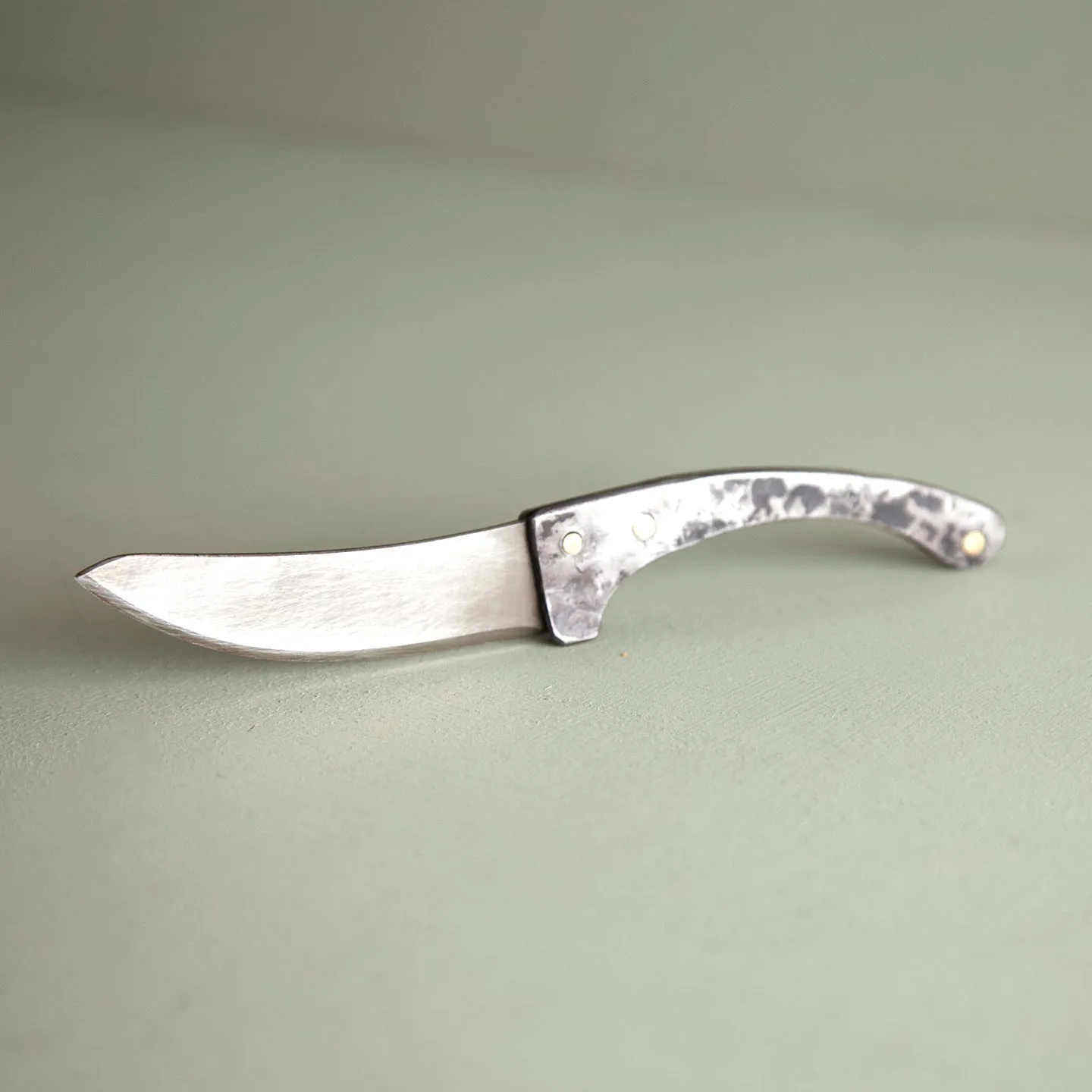 Forged Iron Handle Cheese Knife