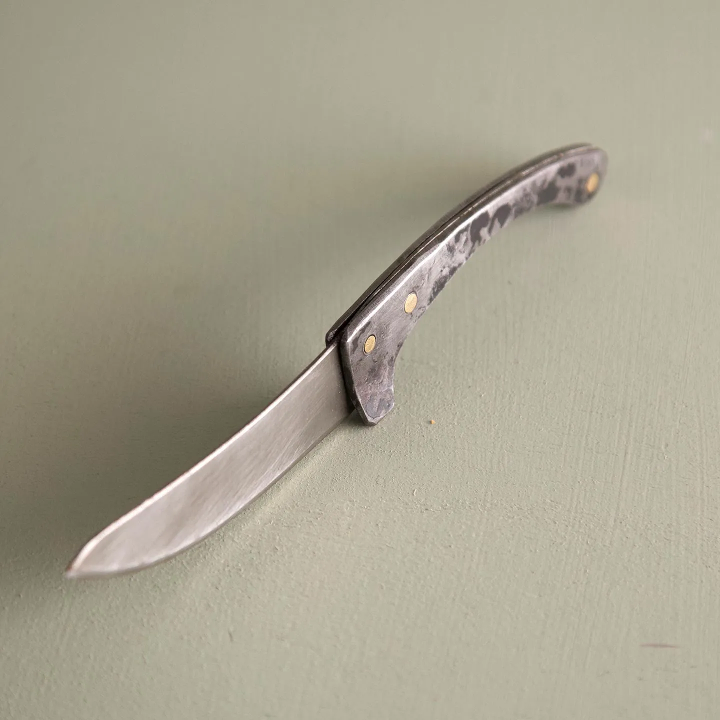Forged Iron Handle Cheese Knife