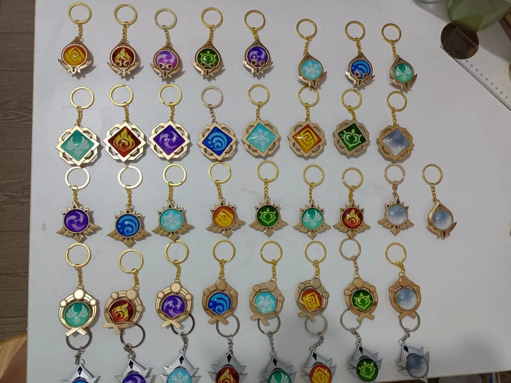 Genshin Impact Vision Keychains