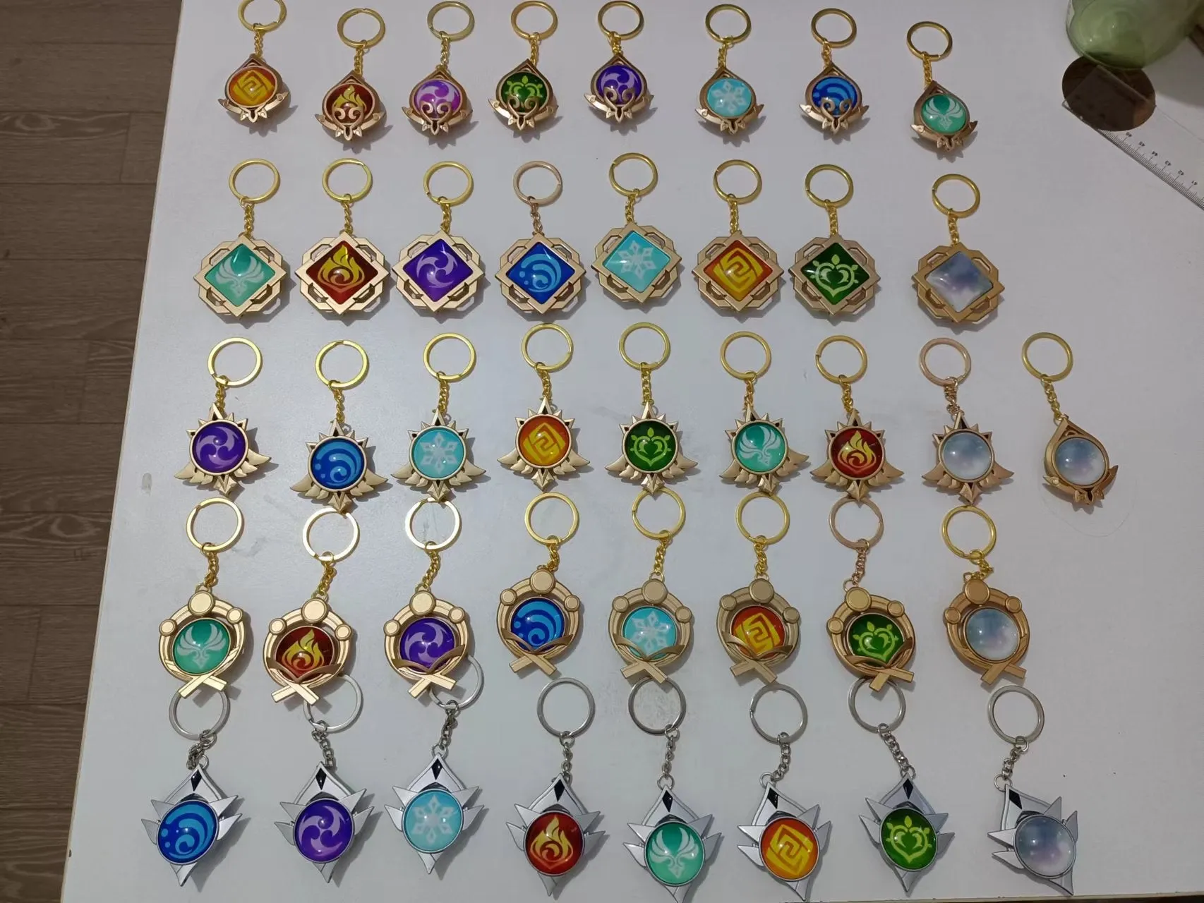 Genshin Impact Vision Keychains