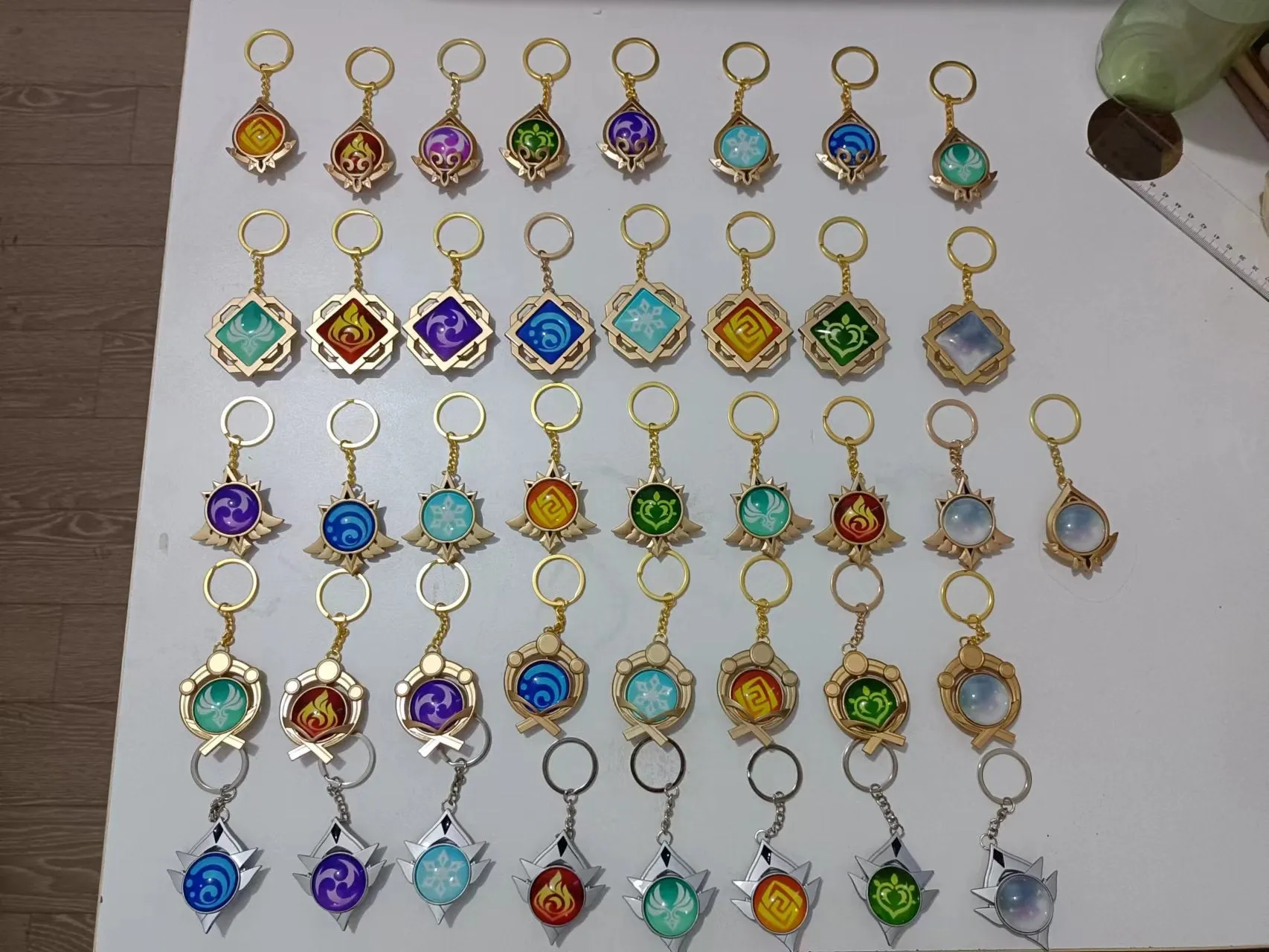 Genshin Impact Vision Keychains