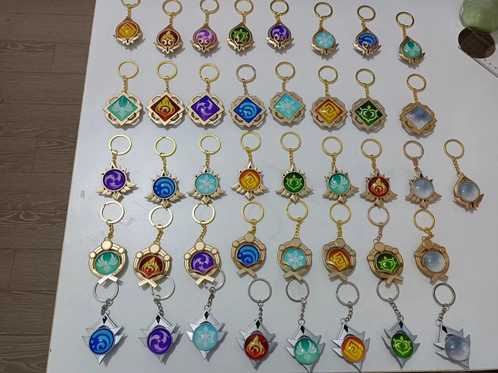 Genshin Impact Vision Keychains