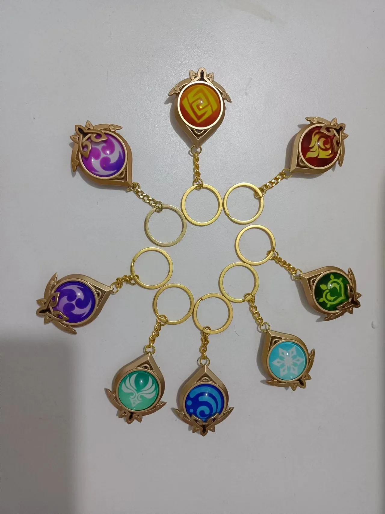 Genshin Impact Vision Keychains