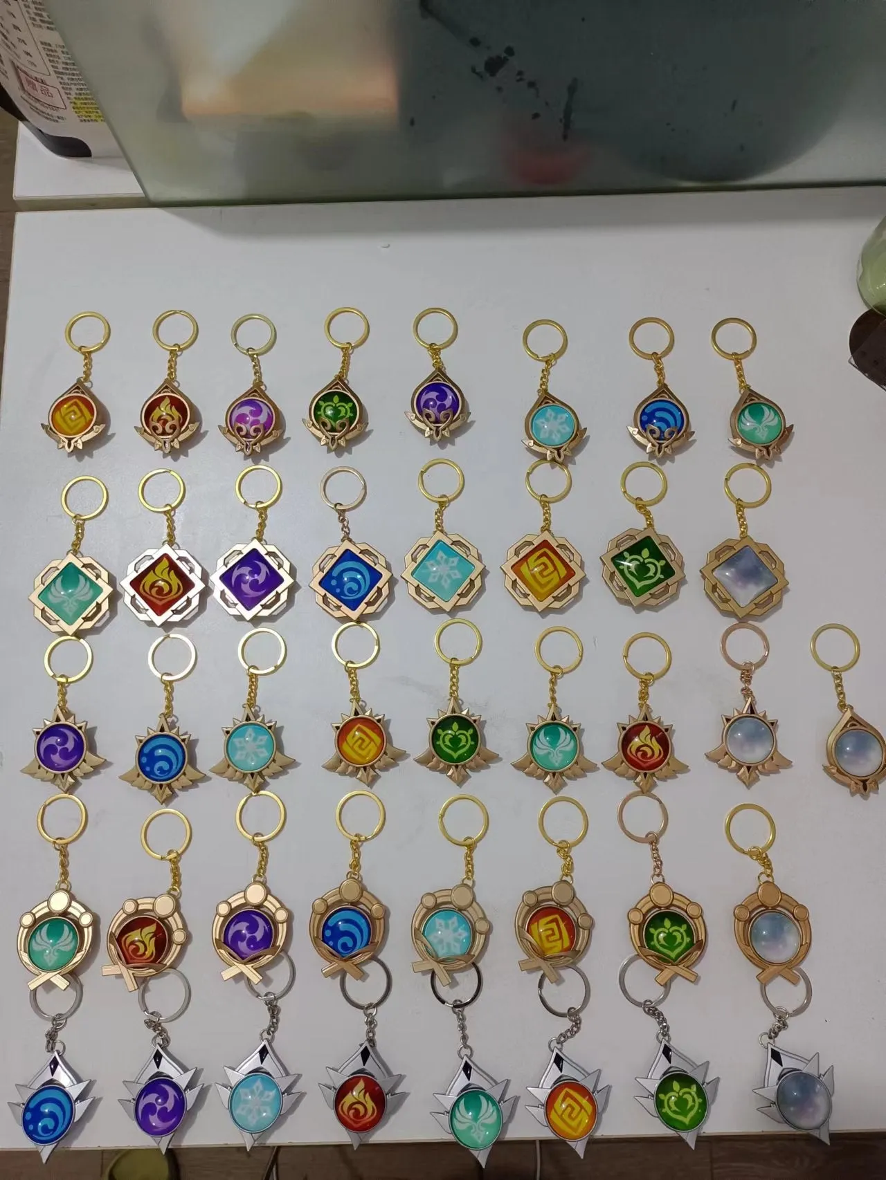 Genshin Impact Vision Keychains