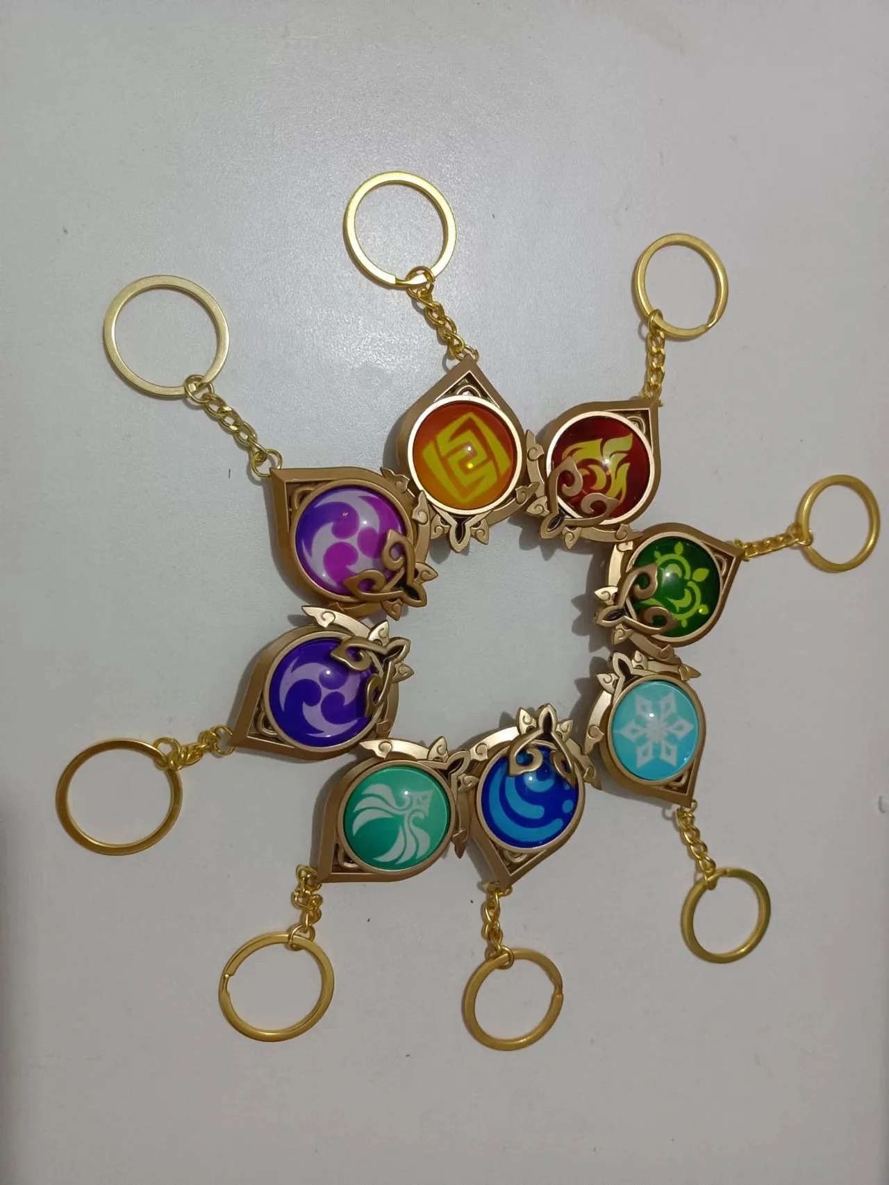 Genshin Impact Vision Keychains
