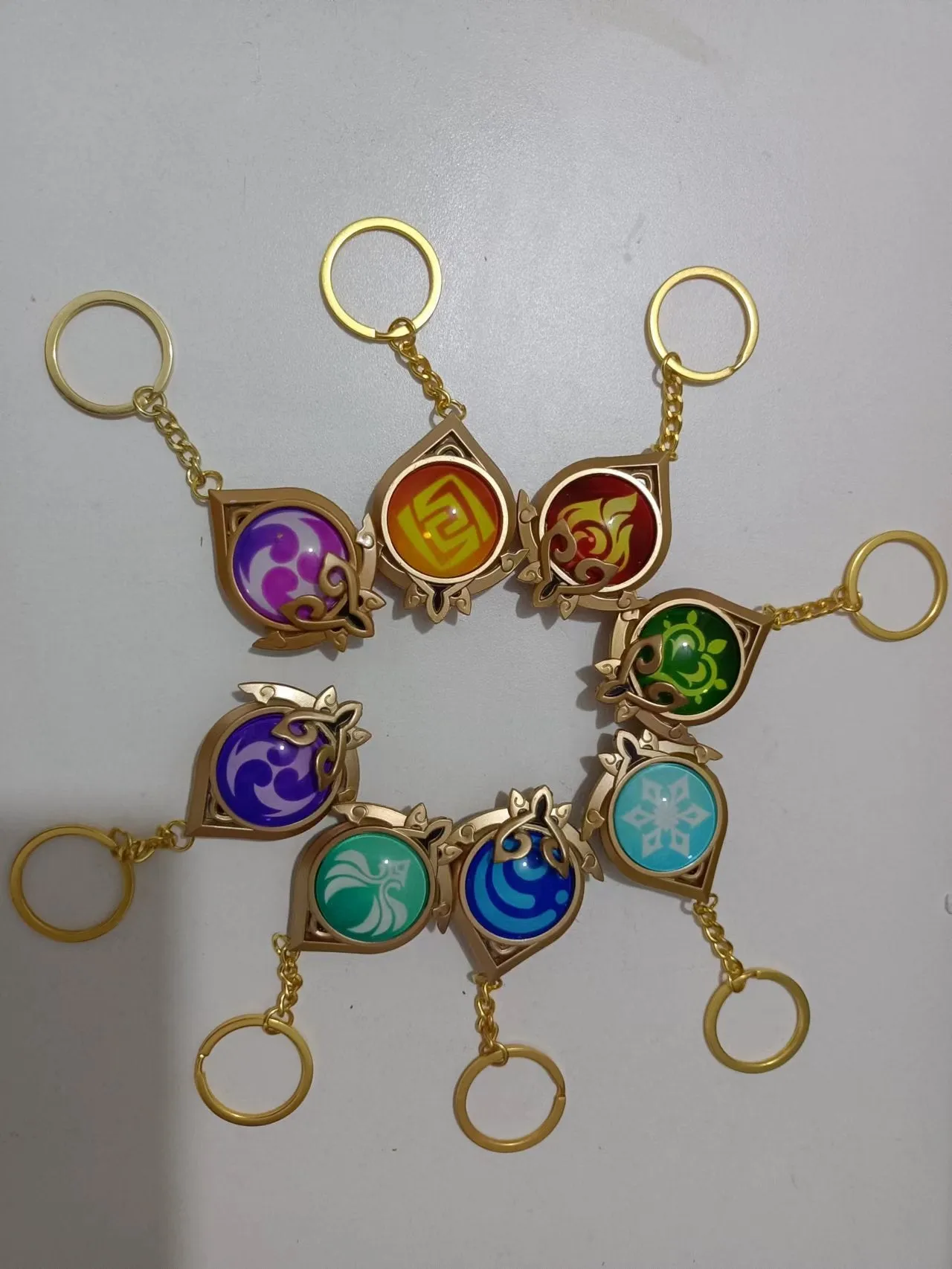 Genshin Impact Vision Keychains