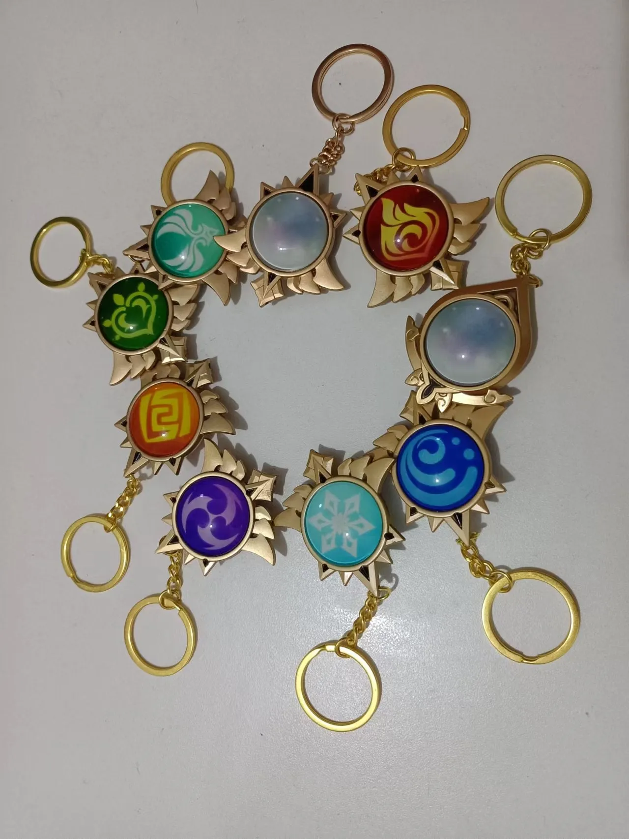 Genshin Impact Vision Keychains
