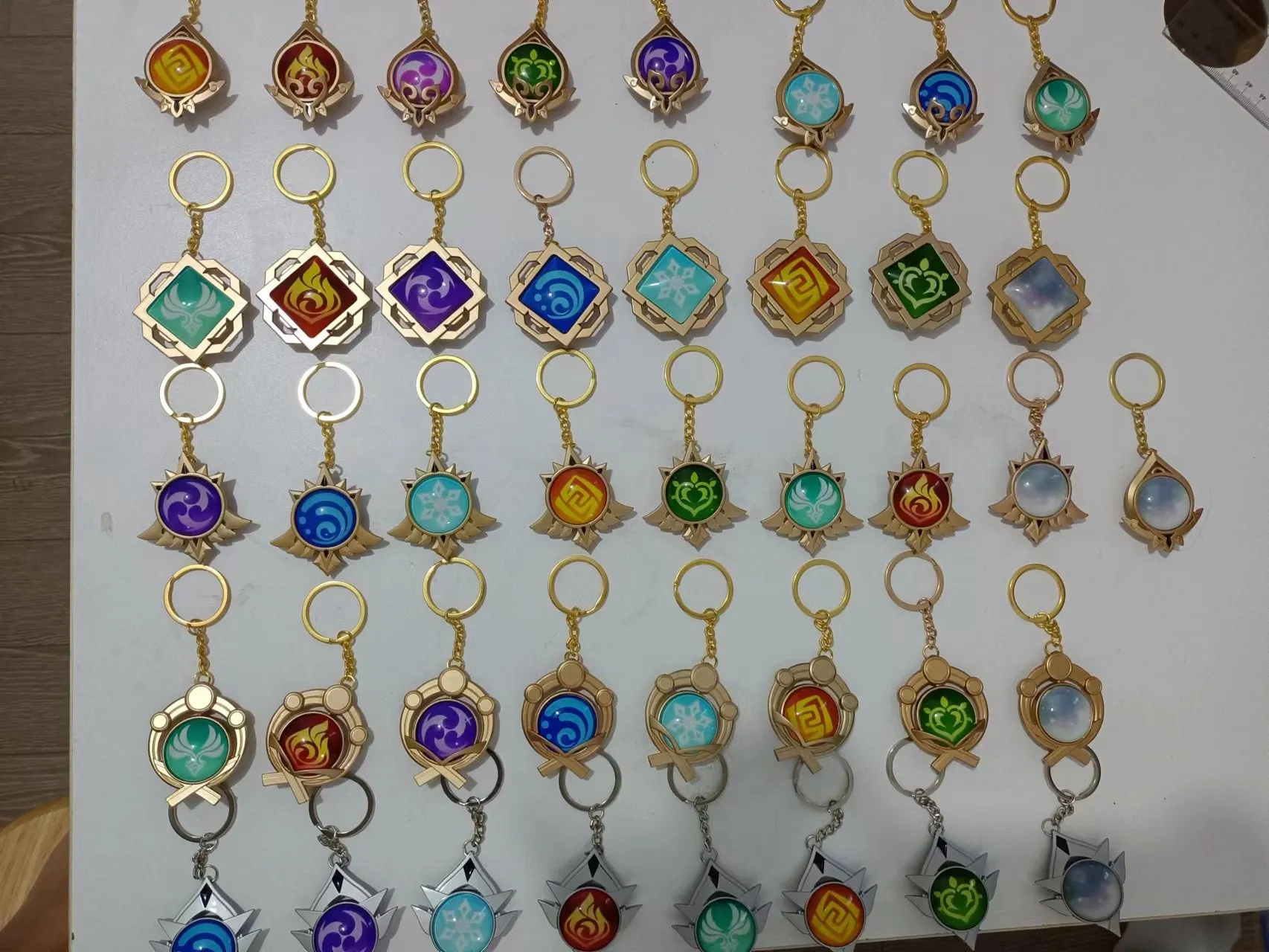 Genshin Impact Vision Keychains