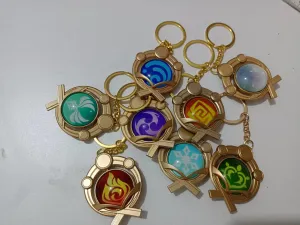 Genshin Impact Vision Keychains