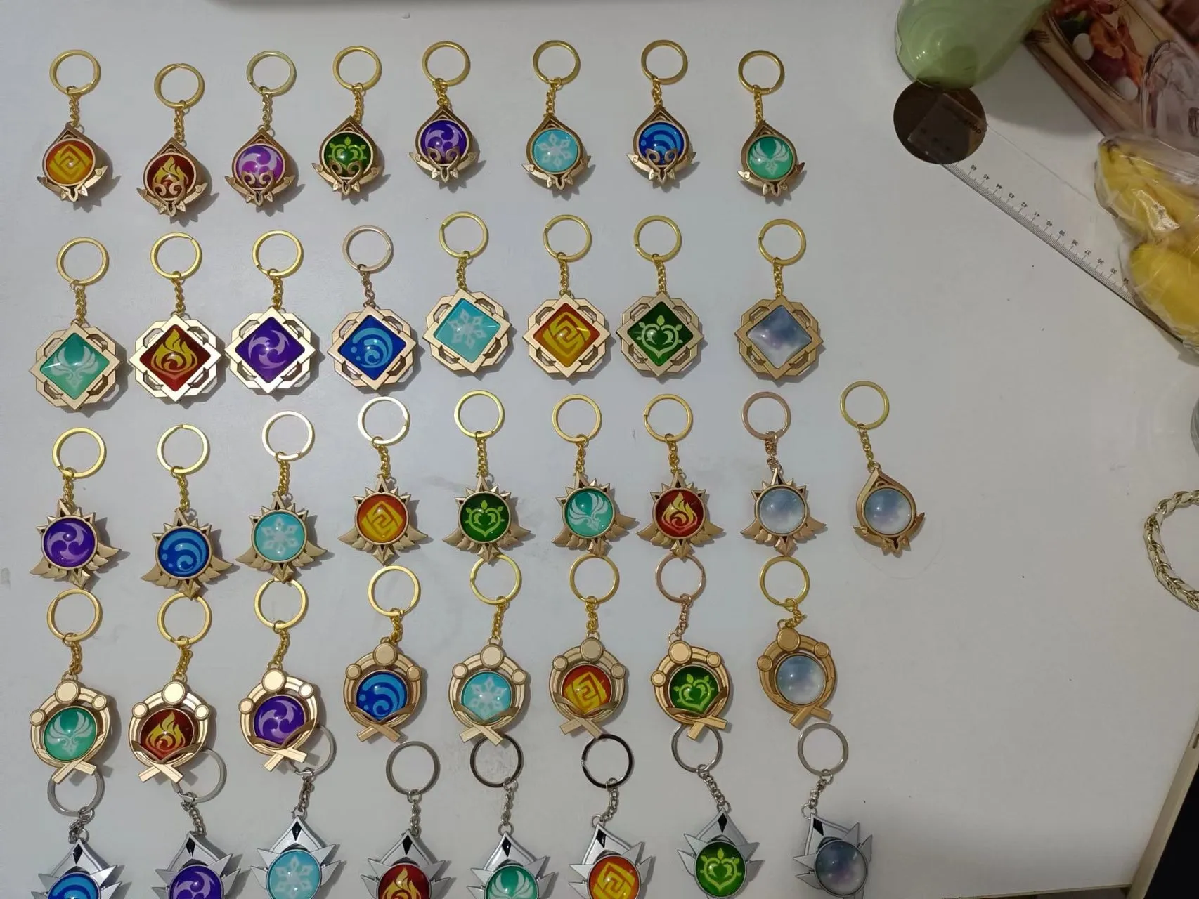 Genshin Impact Vision Keychains