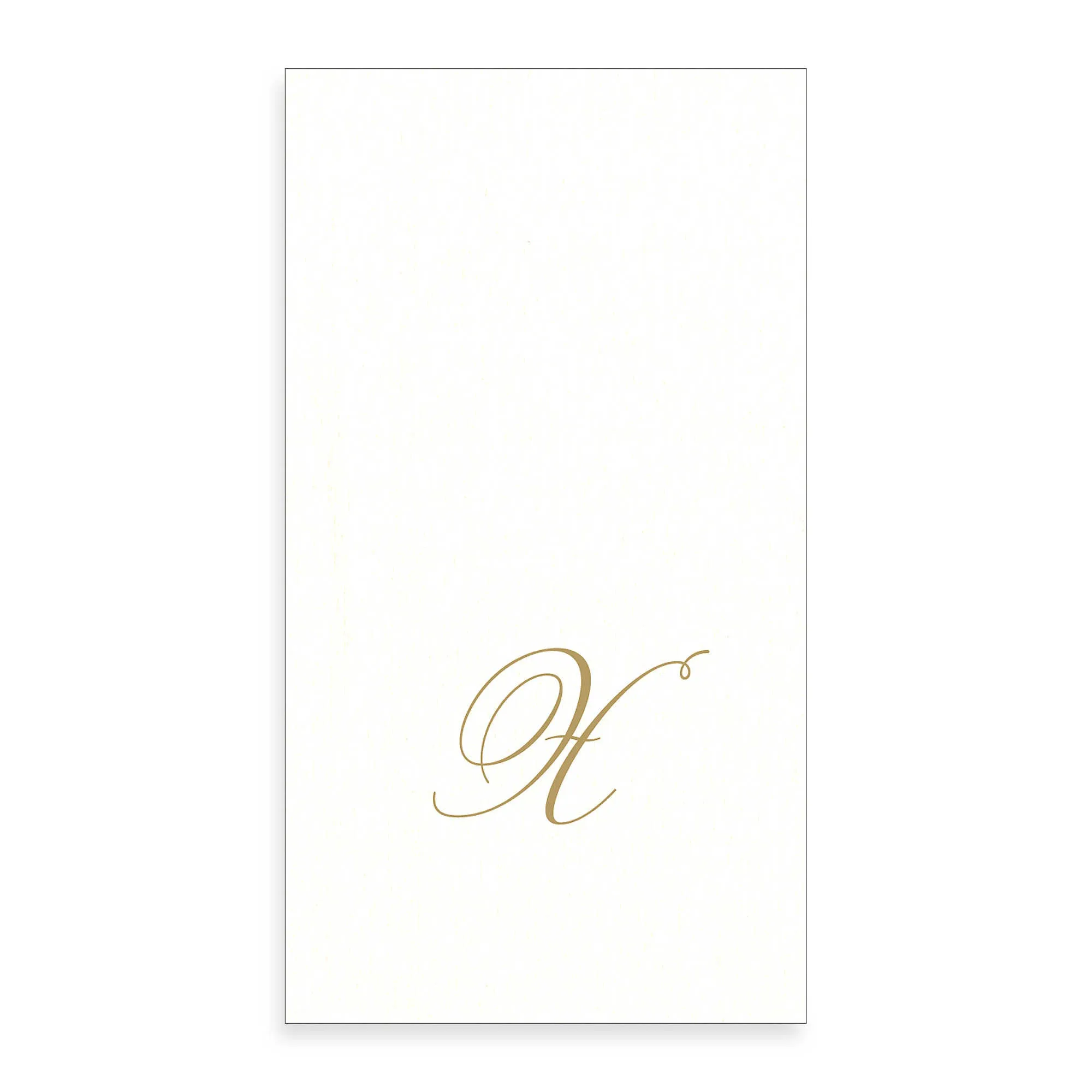 Gold Monogram Paper Guest Towel - Letter X