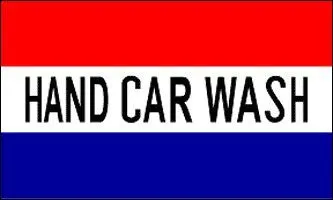 Hand Car Wash 3'x5' Polyester Flag Banner Sign