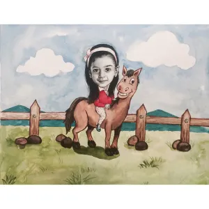 Hand Painted Portrait <br> Pony